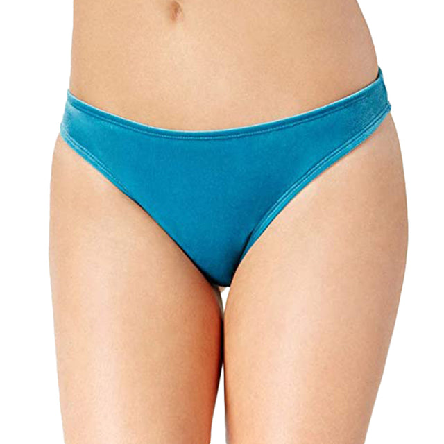 Image for Women's Crushed Velvet Hipster Bikini Bottoms,Blue