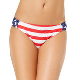 Image for Women's Striped Stars Bikini Bottom,White/Red