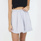 Image for Women's Ruffled Mini Skirt,White/Black