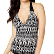 Image for Women's Printed Straps Tankini Top,White/Black