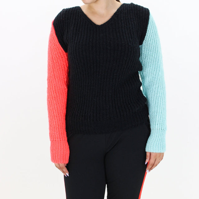 Image for Women's Colorblocked Sweater,Multi