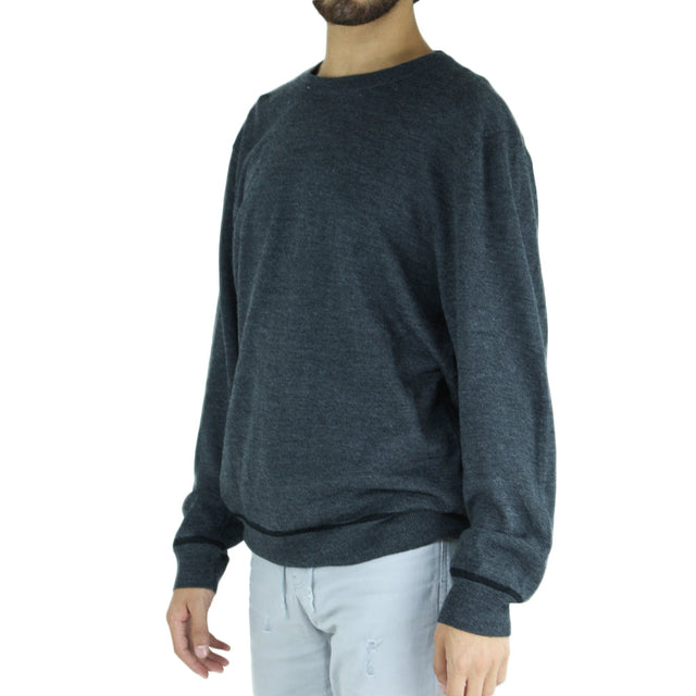 Image for Men's Crew Neck Classic Fit Pullover Sweater,Dark Grey