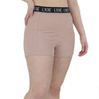 Image for Women's Ribbed Sport Short,Beige Rose