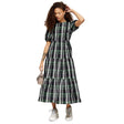 Image for Women's Plaid Ruffle Midi Dress,Multi