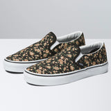 Image for Women's SlipOn Floral Shoes,Black/White