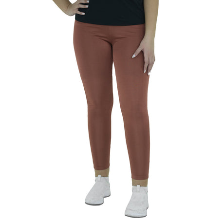 Image for Women's Plain Solid Legging,Brick