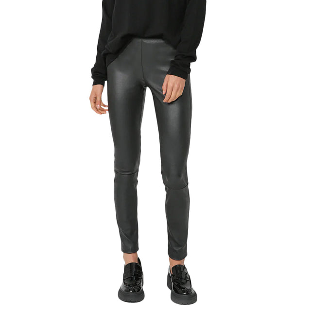Image for Women's Skinny Leather Legging,Black