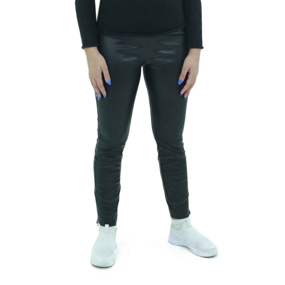 Image for Women's Faux Leather Skinny Legging,Black