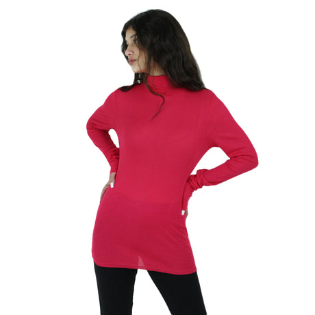 Image for Women's High-Neck Top,Fuchsia