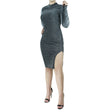 Image for Women's Open-Back Split Side Dress,Black