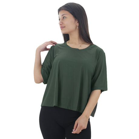 Image for Women's Mesh Sport Crop Top,Olive