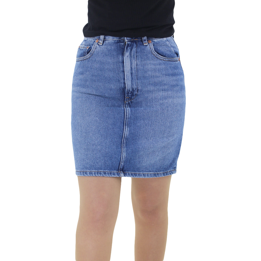 Image for Women's Plain Denim Skirt,Blue