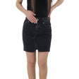 Image for Women's Ribbed asymmetrical skirt,Black