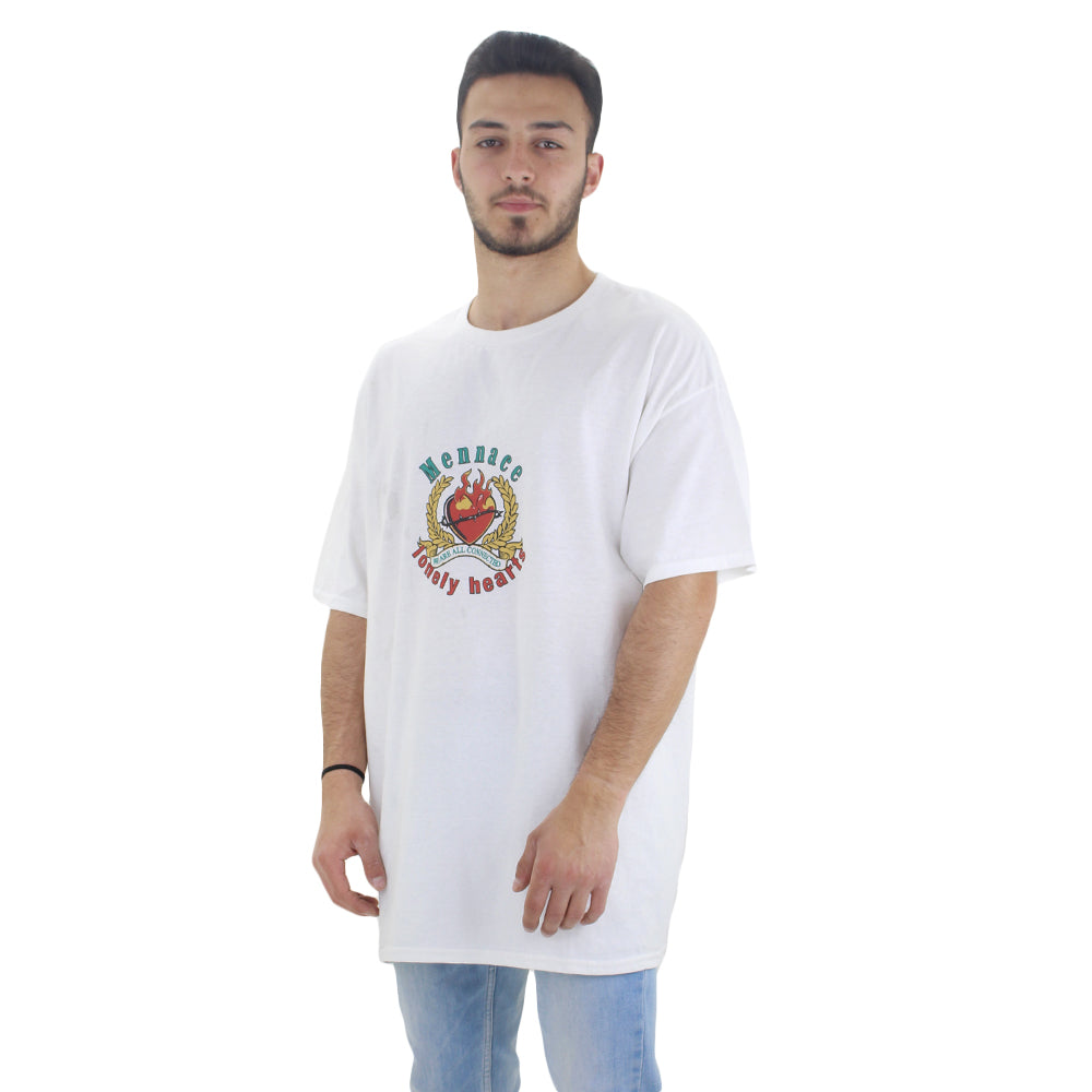 Image for Men's Graphic Oversized T-Shirt,White