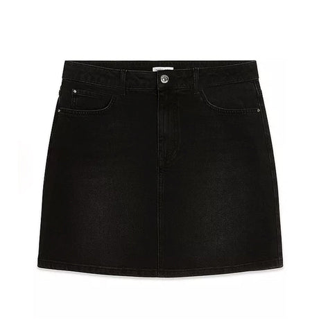 Image for Women's Denim Plain Skirt,Black