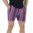 Image for Men's Striped Short With Pocket Back,Burgundy