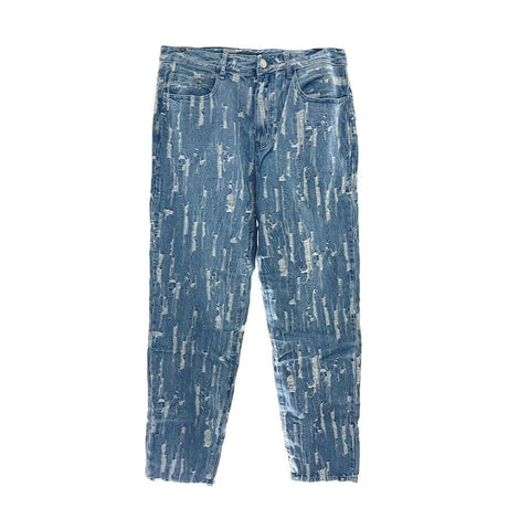 Image for Men's Textured Tapered Jeans,Blue