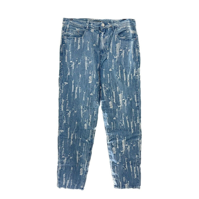 Image for Men's Textured Tapered Jeans,Blue