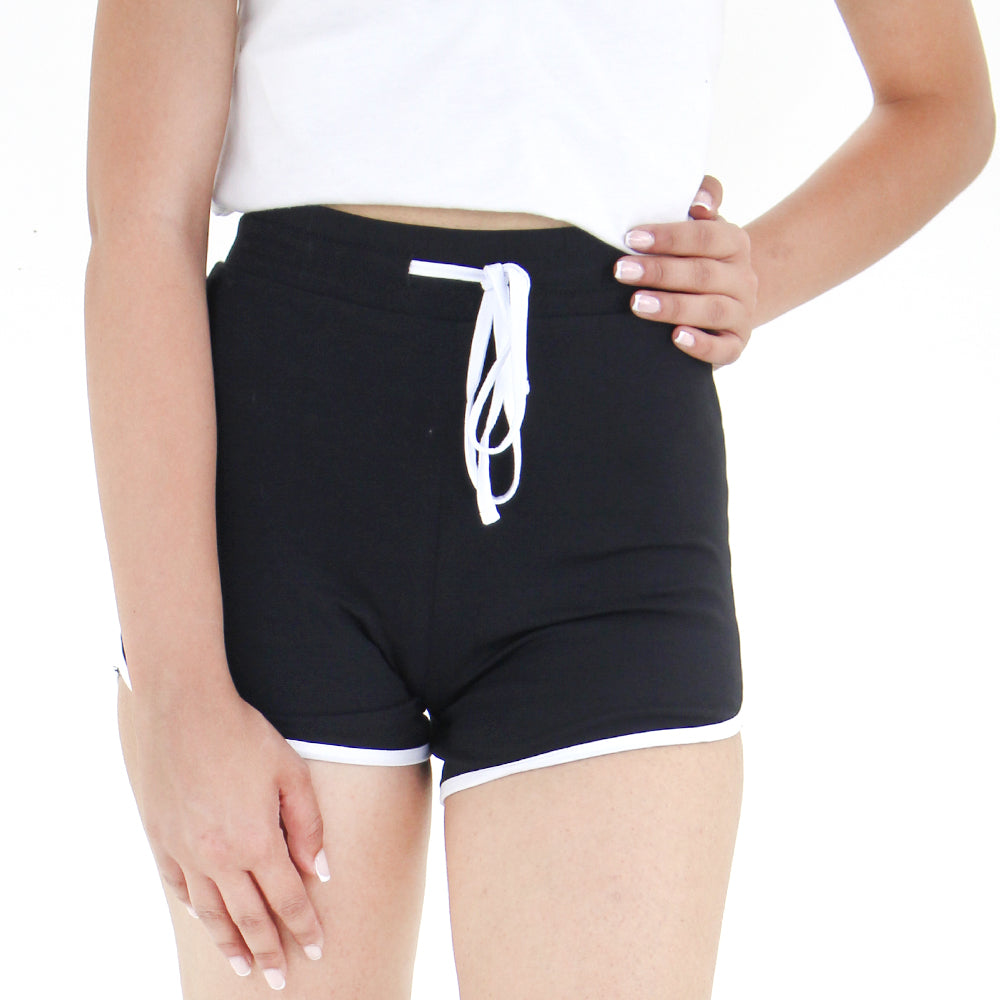 Image for Women's Plain Solid Sport Short,Black
