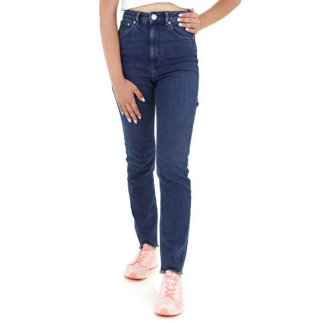 Image for Women's Ripped Back Jeans,Navy