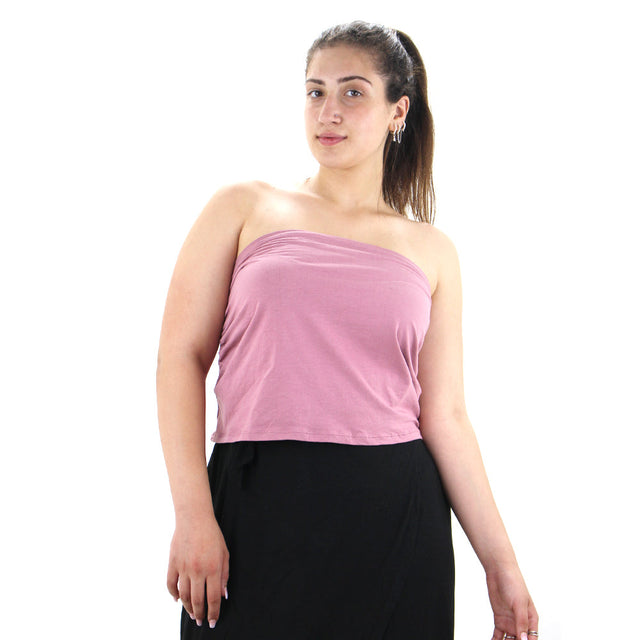 Image for Women's Off Shoulder Crop Top,Pink