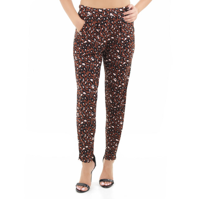 Image for Women's Leopard Print Legging,Brown