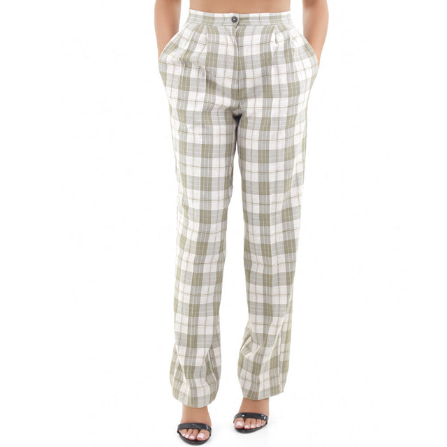 Image for Women's Plaid Formal Pant,Beige
