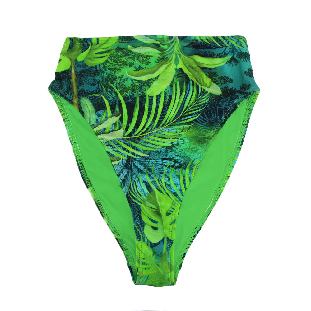 Image for Women's Tropical Print Bikini Bottom,Green