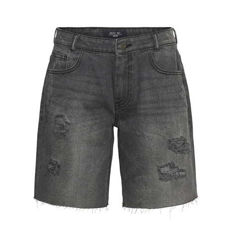 Image for Men's Ripped Denim Short,Dark Grey