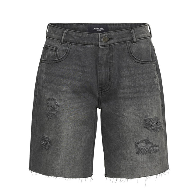 Image for Men's Ripped Denim Short,Dark Grey