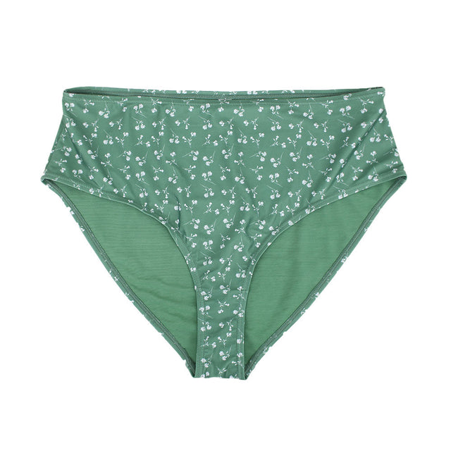 Image for Women's Floral Print Bikini Bottom,Green