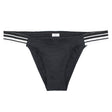 Image for Women's Striped Side Waist Bikini Bottom,Black