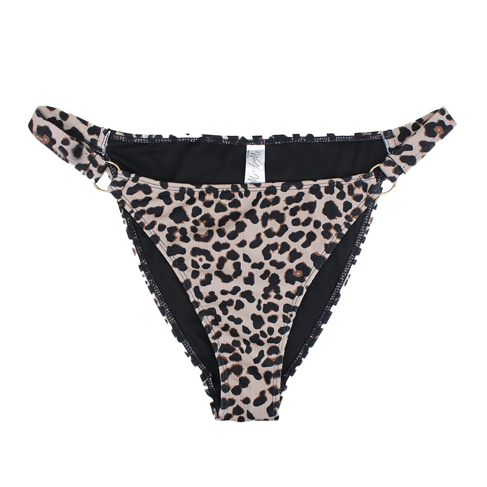 Image for Women's Leopard Print Bikini Bottom With Ring Detail,Multi