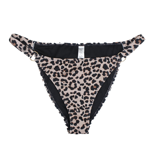 Image for Women's Leopard Print Bikini Bottom With Ring Detail,Multi