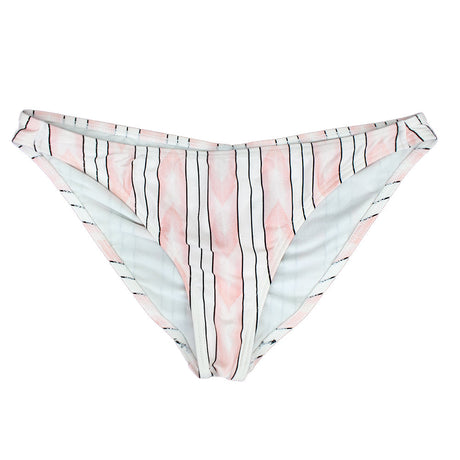 Image for Women's Striped Pull-ON Bikini Bottom,Pink