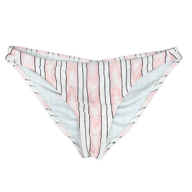 Image for Women's Striped Pull-ON Bikini Bottom,Pink