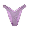 Image for Women's V-Style Striped Bikini Bottom,Purple