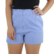 Image for Women's High Waist Checked Short,Indigo/White
