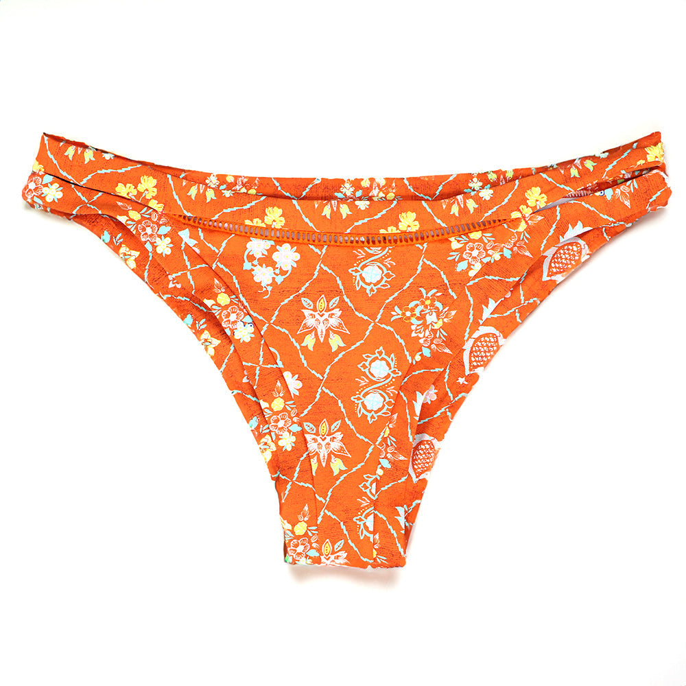 Image for Women's Printed Bikini Bottom,Orange