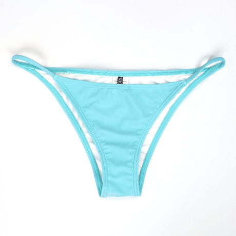 Image for Women's Thin Strap High Side Thong Bikini Bottom,Turquoise