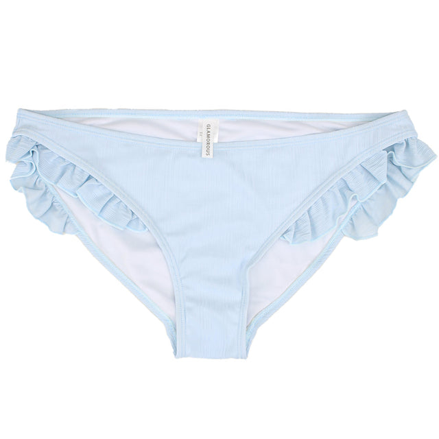 Image for Women's Frill Side  Ribbed Bikini Bottom,Light Blue
