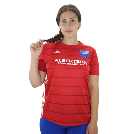 Image for Women's Striped Number 17 Sport Top,Red