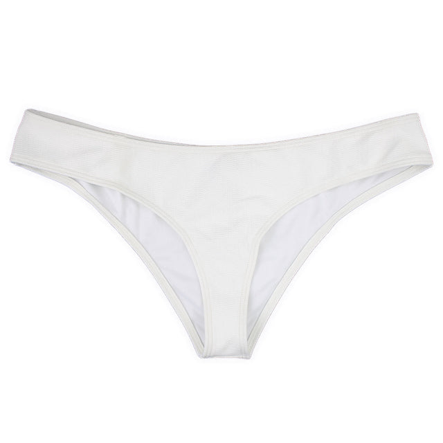 Image for Women's Textured V-Style Bikini Bottom,White