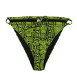 Image for Women's Snake Print Tie-Side Bikini Brief,Neon Green