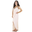 Image for Women's Satin Halter Neck Dress,Light Beige
