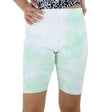 Image for Women's Tie Dye Print Ribbed Cotton Short,Pistache