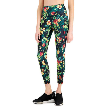Image for Women's Tropical Side-Pocket Cropped Leggings,Black