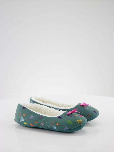 Image for Women's christmas Decoration print Slippers,Green