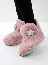 Image for Women's Faux Fur Closed Toe Boots Slippers,Pink