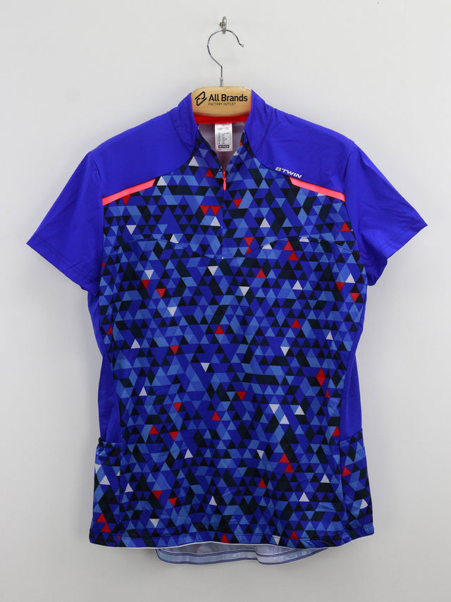 Image for Women's Graphic Print With Half Zipper Sport Top,Multi